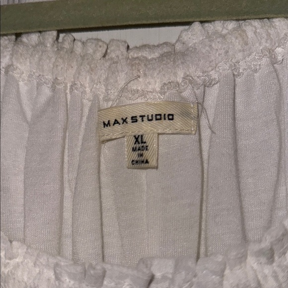 Max Studio Ivory Ruffled Blouse - Picture 2 of 4